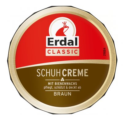 Schuhcreme Dose braun