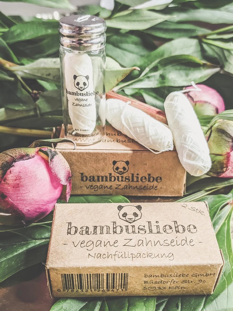 Vegane Zahnseide 2er Nachfüllpack von Bambusliebe GmbH