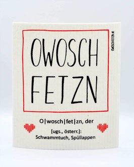 "Gabriela Mayrhofer, der österr: Schwammtuch, Spüllappen"