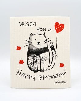 Katze Frieda "Happy Birthday"