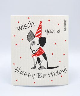 Lucky Dog "Happy Birthday" rot