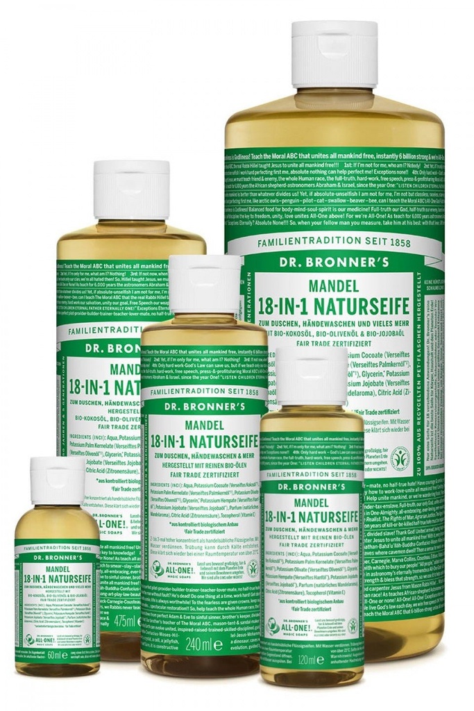 [SKU-1619] Dr. Bronner's Flüssigseife Mandel (60 ml)
