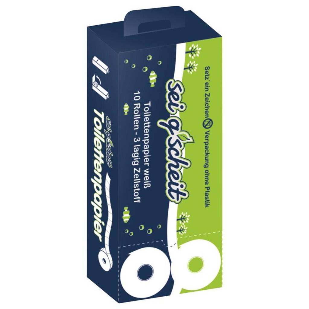 SEI GSCHEIT Toilettenpapier Zellstoff 3-lagig 150 Blatt 10 Rollen