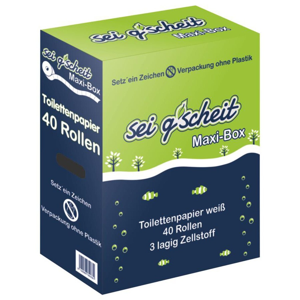 SEI GSCHEIT Toilettenpapier Zellstoff 3-lagig 150 Blatt 40 Rollen