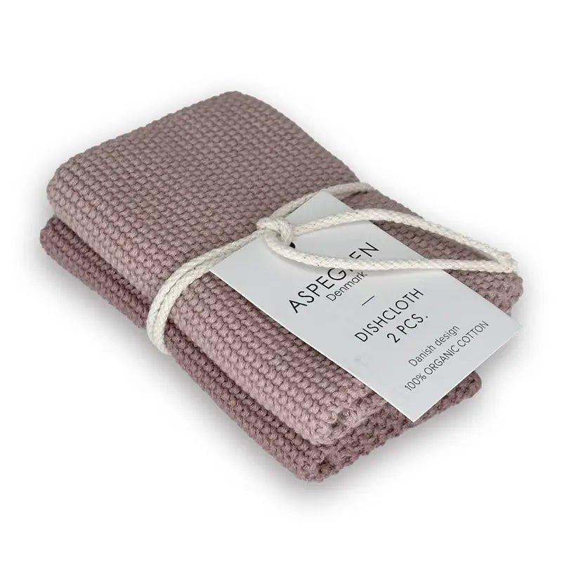 [3919] Spültuch 2er Set - Gestrickt - Solid Mauve