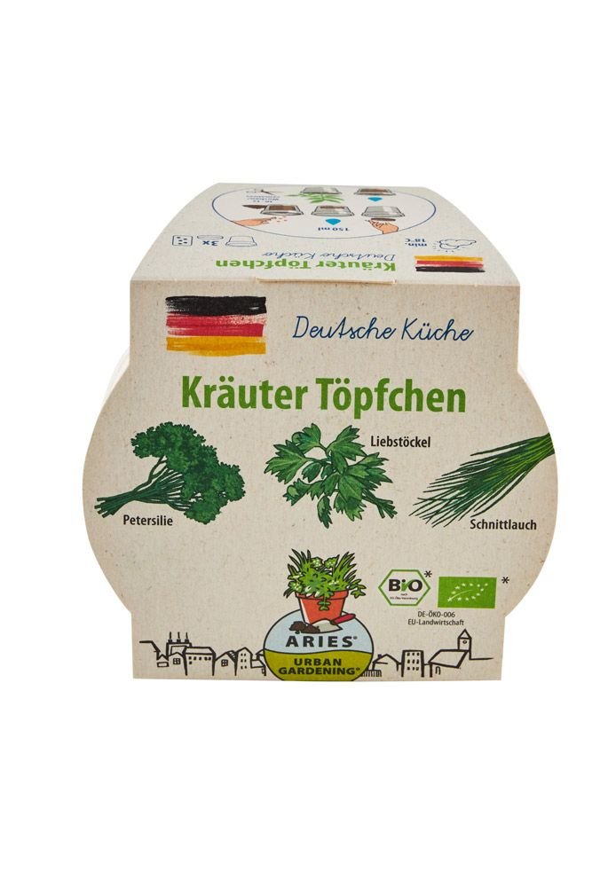 Bio-Kräutertöpfchen deutsche Küche