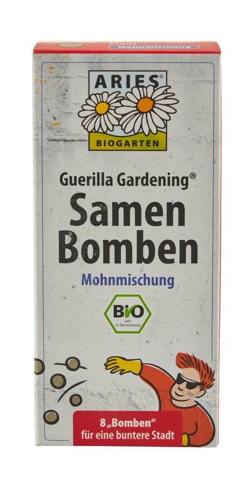 Bio-Samenbomben 8er "Mohnmischung" kbA