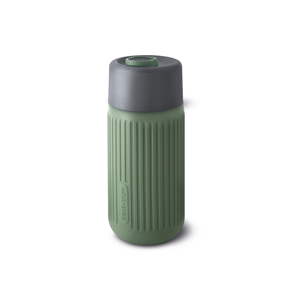 ToGo Becher aus Glas 340 ml olive