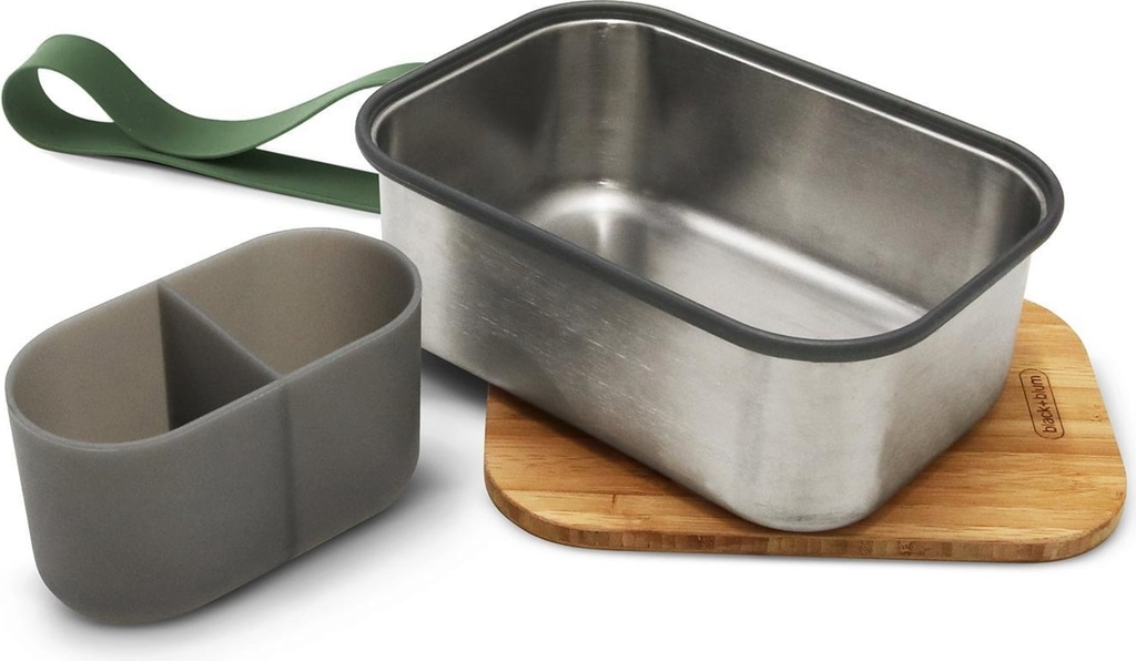 Edelstahl Sandwich Box groß Olive