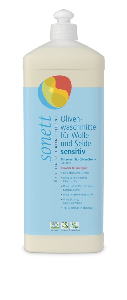 Olivenwaschmittel für Wolle & Seide sensitiv, 1 l